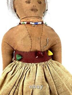 Vintage Navajo Native American Indian Doll Indian folk art, REAL HAIR