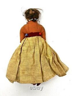 Vintage Navajo Native American Indian Doll Indian folk art, REAL HAIR