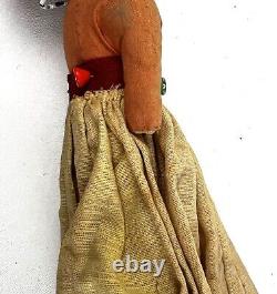 Vintage Navajo Native American Indian Doll Indian folk art, REAL HAIR