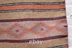 Vintage Navajo Rug Native American Indian Wide Ruins Striped 37x28 Mable Chester