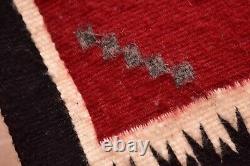 Vintage Navajo Rug Textile Native American Indian RED GANDAO 27x17 Weaving