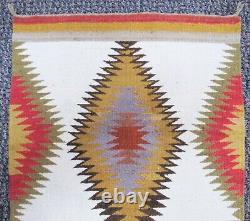 Vintage Old Navajo Indian Woven Eye Dazzler Rug Texting Weaving Wall Hanging
