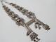 Vintage Pawn Navajo Indian Sterling Silver Squash Blossom Rainbow Girl Necklace