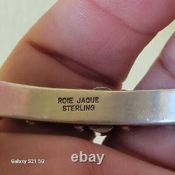 Vintage Roie Jacque Navajo Native American Indian Sterling Silver Bracelet, Ring
