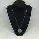 Vintage Signed Justin Morris Silver & Turquoise Navajo Indian Necklace