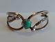 Vintage Small Wrist Navajo Indian Sterling Silver Turquoise Snake Cuff Bracelet