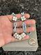 Vintage Zuni Sterling Silver Turquoise Native American Mop Pearl Flower Necklace