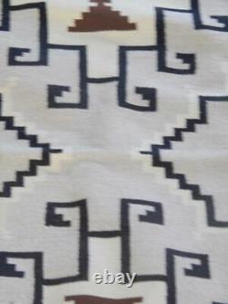 Xfine Tapestry Grade Vintage Navajo Indian Toadlena Area Two Grey Hills Rug Xlnt