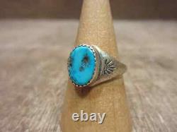 Bague en argent sterling turquoise Navajo vintage bijoux indiens US7.75