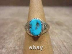 Bague en argent sterling turquoise Navajo vintage bijoux indiens US7.75