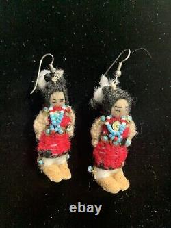 Boucles d'oreilles de bijoux amérindiens Navajo vintage