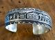 Bracelet De Conteur Vintage Navajo En Argent Sterling Estampillé Et Incrusté Darrell Dawes