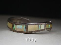 Bracelet manchette en argent sterling vintage amérindien navajo de Marie Tsosie