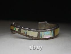 Bracelet manchette en argent sterling vintage amérindien navajo de Marie Tsosie