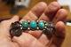 Bracelet Manchette Vintage En Argent Sterling Avec Turquoise Navajo