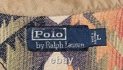 Chemise à boutons en flanelle tribale Navajo indienne Vintage Polo Ralph Lauren pour hommes