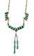 Collier Délicat En Argent Sterling Turquoise Navajo Amérindien Vintage