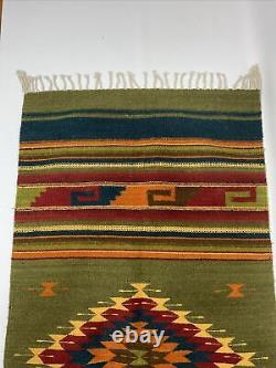 Couverture de cheval amérindien des années 70, motif sud-ouest navajo, 62x29