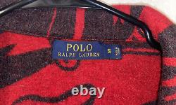 Manteau Peacoat vintage en laine Polo Ralph Lauren Aztec Sud-Ouest Navajo Chef Indien
