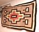 Tapis Navajo Ancien Textile Amérindien Indien 61x37 Grand Tissage Vintage