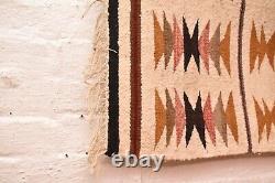 Tapis Navajo ancien Tissage amérindien amérindien Vintage 34x19 Textile
