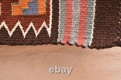 Tapis Navajo ancien en textile amérindien américain 17x12 Tissage Vintage Petit