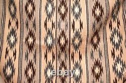 Tapis Navajo antique en textile Ruines larges amérindiens 37x26 tissage VTG