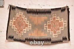Tapis ancien Navajo Textile Amérindien Indien 39x21 Klagetoh Tissage Vintage