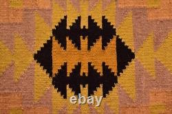 Tapis ancien Navajo en textile amérindien américain aux couleurs VIVES 28x21 tissage