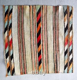 Tapis couverture selle authentique ancien vintage Navajo amérindien de 1900