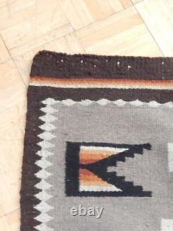 Tapis de coureur vintage Navajo indien Xtra Large 32x74.5 Deux Grey Hills