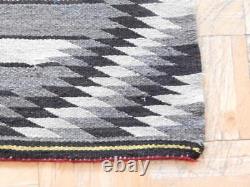 Tapis indien Navajo ancien / vintage / Couverture de selle unique Belle couleurs grises