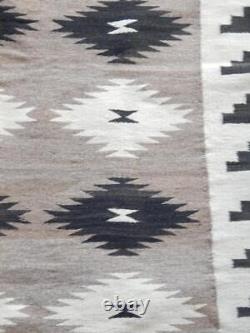 Tapis indien Navajo vintage des années 1920-30, 41,5 x 62,5, couleurs naturelles