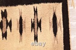 Tapis vintage Navajo Textile Amérindien Wide Ruins 32x29 Tissage
