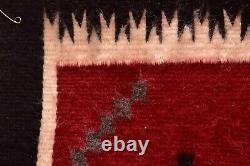 Tapisserie Navajo vintage textile amérindien indien rouge GANDAO 27x17 tissage