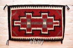 Tapisserie Navajo vintage textile amérindien indien rouge GANDAO 27x17 tissage