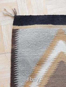 Tapisserie / tapis Navajo indien vintage Burntwater 20,5 x 37,5 propre et immaculée