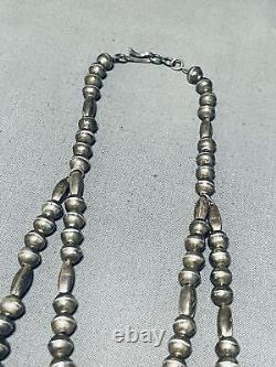 Un des plus beaux colliers en argent sterling et corail vintage Navajo